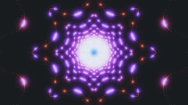 Візуалізація Футуристичних Науково Фантастичних Шпалер Абстрактними Геометричними Формами Фіолетовими Світлодіодними — стокове фото