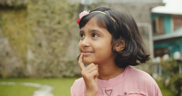 Portrait South Asian Girl India Wearing Pink Shimla Himachal Pradesh — Stock Photo, Image