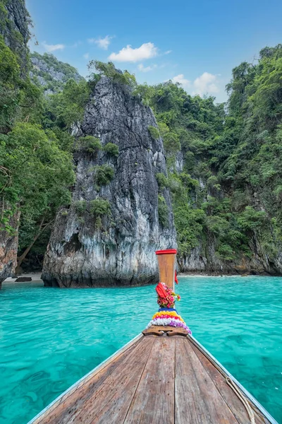 Una Vista Vertical Laguna Azul Desde Bote Cola Larga Sur — Foto de Stock