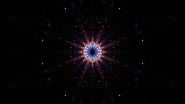 Una Representación Patrones Caleidoscopio Futuristas Frescos Colores Púrpura Negro Vibrantes — Foto de Stock