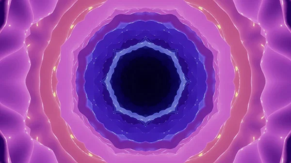 Візуалізація Абстрактного Наукового Фону Геометричними Формами Фіолетовими Світлодіодними Ліхтарями — стокове фото