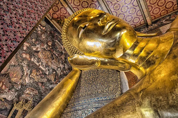 Wat Pho Daki Yaslanan Buda Yakın Çekim Bangkok Tayland — Stok fotoğraf