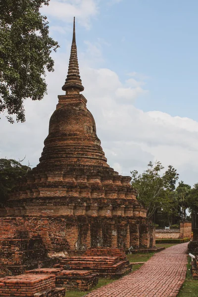 Krásný Výhled Sukhothai Historický Park Mueang Thajsku — Stock fotografie