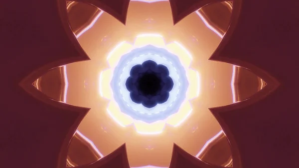 Geometrik Şekillerin Renkli Işıkların Soyut Bir Arkaplanının Boyutlu Yansıması — Stok fotoğraf