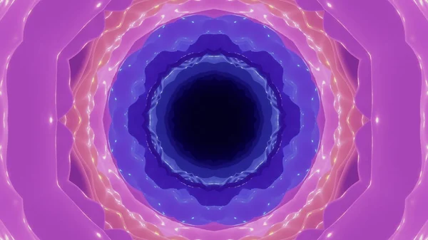 Візуалізація Абстрактного Наукового Фону Геометричними Формами Фіолетовими Світлодіодними Ліхтарями — стокове фото