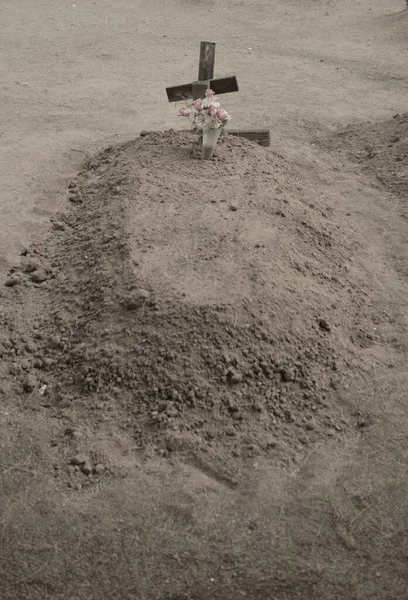 Arizona Bir Mezarlıkta Mezar Taşı Haçlar — Stok fotoğraf