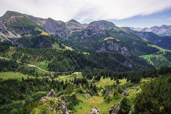 Montanha Watzmann Nos Alpes Baviera Aldeia Berchtesgaden Alemanha — Fotografia de Stock