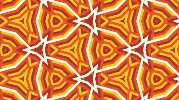 Abstracto Colorido Hipnótico Simétrico Patrón Ornamental Decorativo Caleidoscopio Movimiento Geométrico — Vídeo de stock