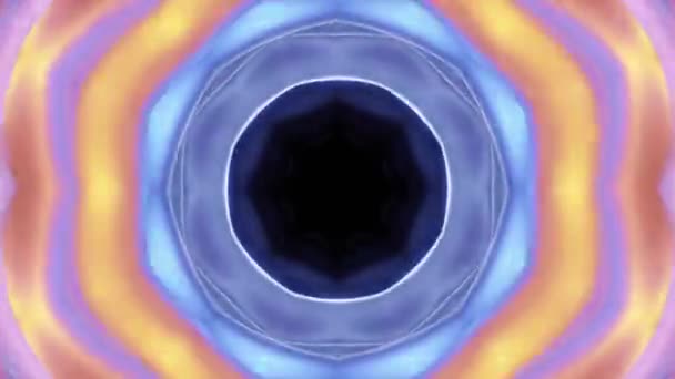 Fantasie Chaotische Kleurrijke Fractal Patroon Abstracte Geometrische Vormen Weergave Illustratie — Stockvideo