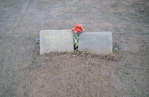 Grabstein Und Kreuze Auf Einem Friedhof Arizona — Stockfoto