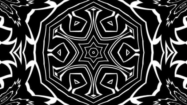 Художественный Абстрактный Рисунок Черно Белых Тонах — стоковое видео