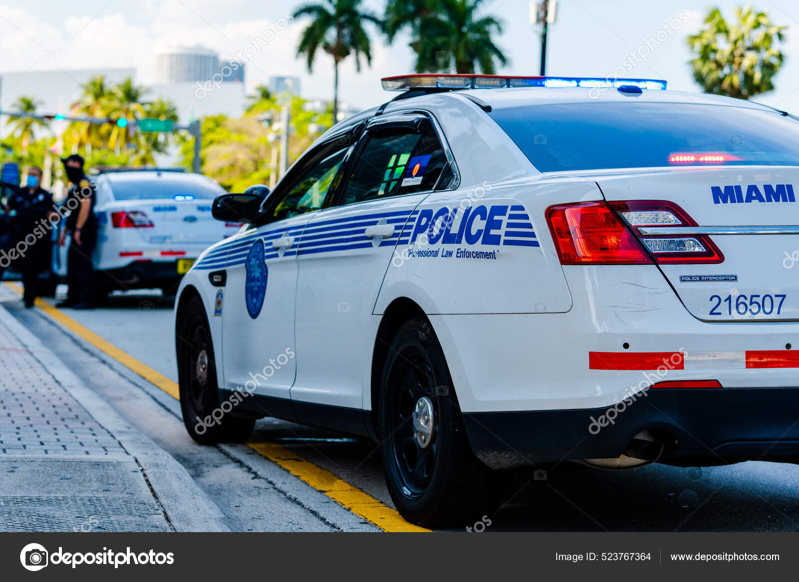 Miami Estados Unidos Octubre 2021 Coche Policía Miami Centro Miami — Foto  editorial de stock © Wirestock #523767364