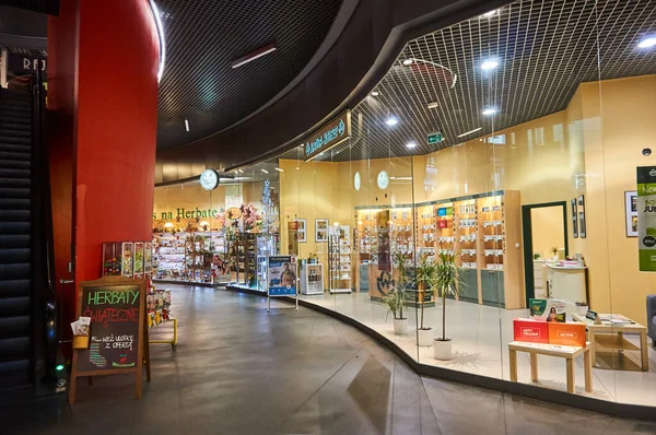 Poznan Polónia Novembro 2017 Corredor Com Lojas Centro Comercial Kupiec — Fotografia de Stock