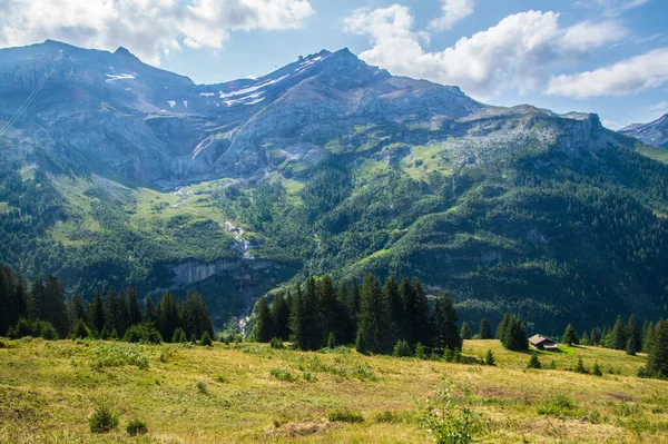Malebná Krajina Les Diablerets Jezeře Retaud Valais Švýcarsko — Stock fotografie