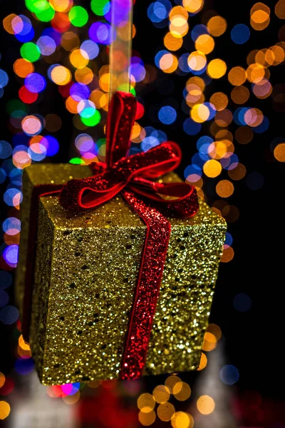 Christmas Decoration Blurred Bokeh Lights Background — Stock Photo, Image