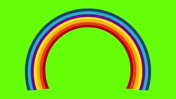 Animación Pantalla Verde Arco Iris Para Vfx — Vídeos de Stock