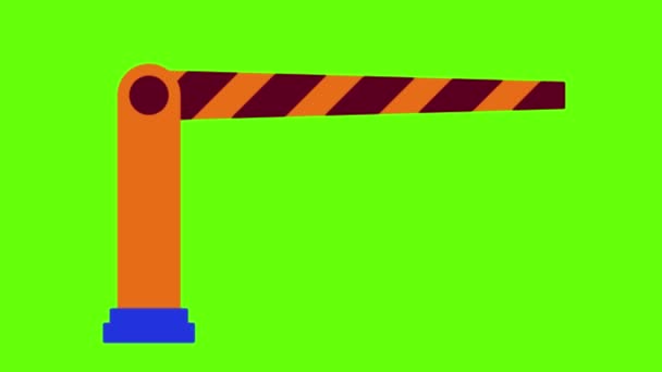 Road Barrier Green Screen Animation Vfx — Stock Video