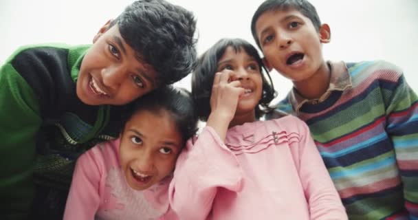 Group Happy Indian Children — 비디오