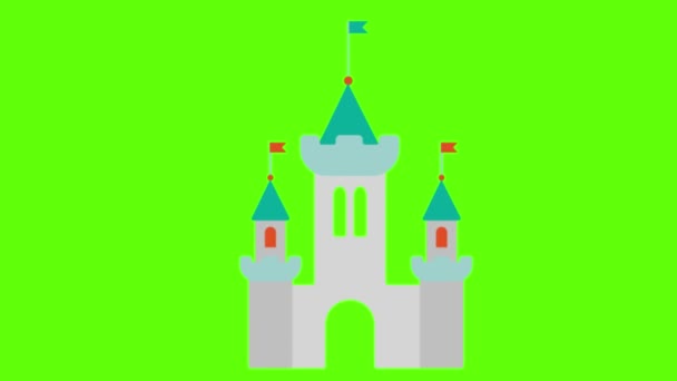 Château Animation Écran Vert Pour Vfx — Video