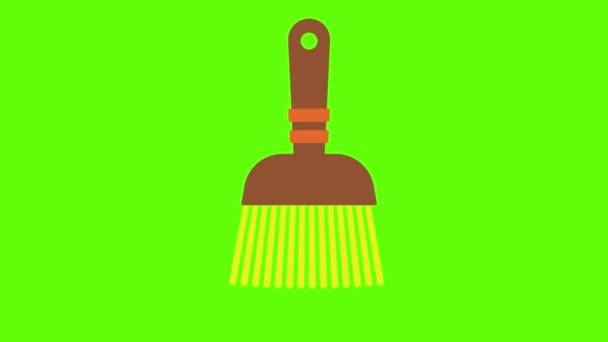 Household Concept Green Background Illustration — Stockvideo