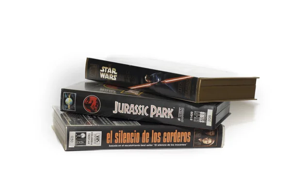 Huelva Spain Oct 2021 Three Vhs Movie Cassettes Star Wars — Stock Photo, Image