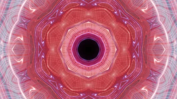 Renderelés Hűvös Futurisztikus Kaleidoszkóp Minták Élénk Lila Rózsaszín Színekben — Stock Fotó