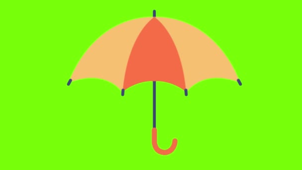 Umbrella Green Screen Animation Vfx — Stock Video