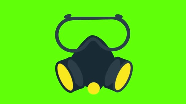 Illustration Scuba Mask Green Background — Stockvideo