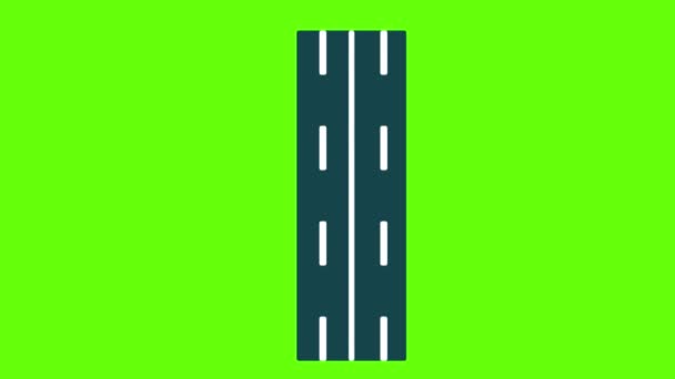 Vfx用高速道路グリーンスクリーンアニメーション — ストック動画