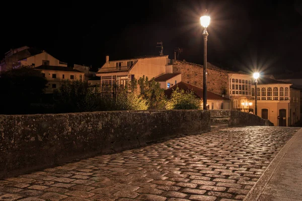 Uma Bela Vista Noturna Monforte Espanha — Fotografia de Stock