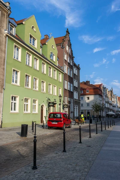 Gdansk Polen 2021 Das Äußere Von Gebäuden Der Historischen Altstadt — Stockfoto