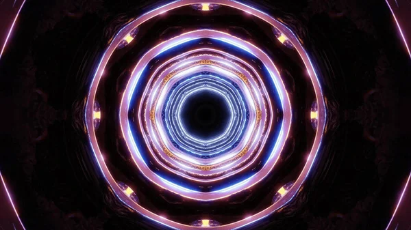 Візуалізація Футуристичних Науково Фантастичних Шпалер Абстрактними Геометричними Формами Світлодіодними Ліхтарями — стокове фото