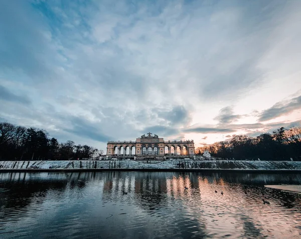 Schonbrunn Schloss Parkı Nın Güzel Bir Manzarası Viyana Avusturya — Stok fotoğraf