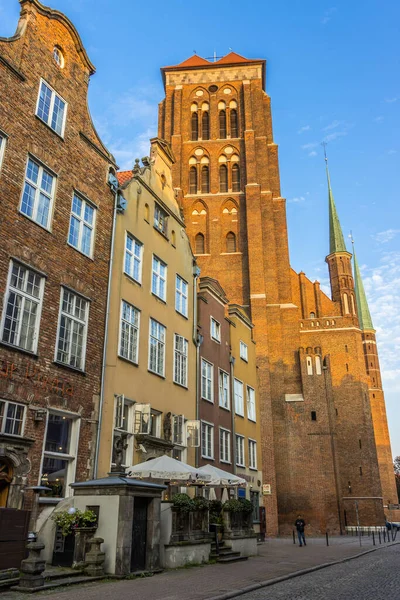Gdansk Polônia Outubro 2021 Exterior Basílica Santa Maria Assunção Bem — Fotografia de Stock