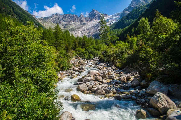 Una Splendida Vista Sul Trient Alta Savoia Svizzera — Foto Stock