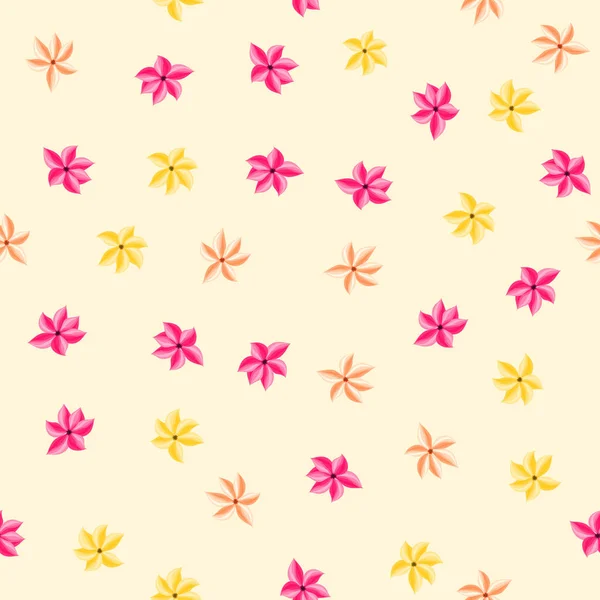 Seamless Floral Patterned Background Pink Yellow Flowers —  Fotos de Stock