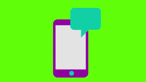Illustration Phone Icon Sign — стоковое видео