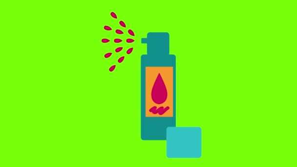 Ilustração Ícone Spray Sinal — Vídeo de Stock