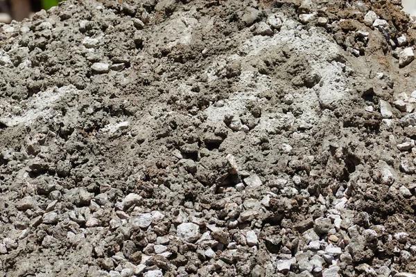 用于建筑结构过程的水泥和石料混合物的封堵 — 图库照片