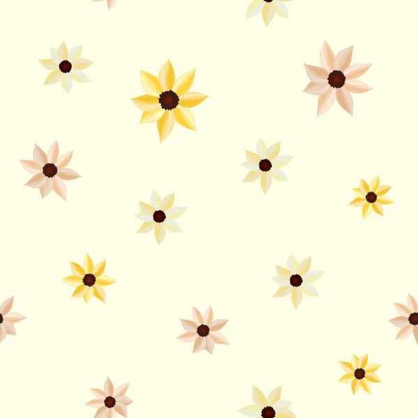 Бесшовный Цветочный Узор Подсолнухи — стоковое фото