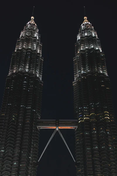 Uma Bela Vista Das Torres Gêmeas Petronas Kuala Malásia — Fotografia de Stock