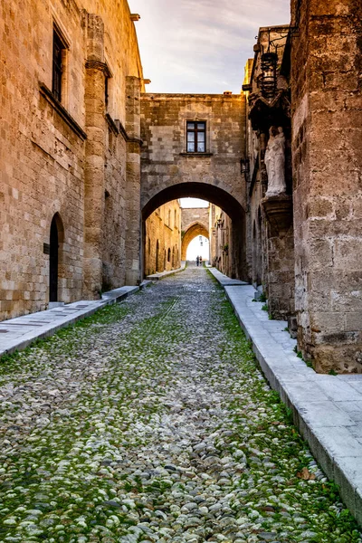 Rodos Ortaçağ Şehri Şövalye Yolu — Stok fotoğraf