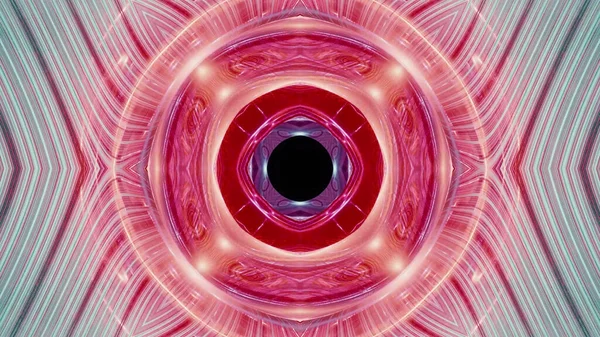Eine Wiedergabe Cooler Futuristischer Kaleidoskopmuster Leuchtenden Lila Und Rosa Farben — Stockfoto