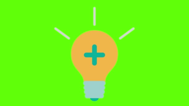 Light Bulb Green Background — Stockvideo
