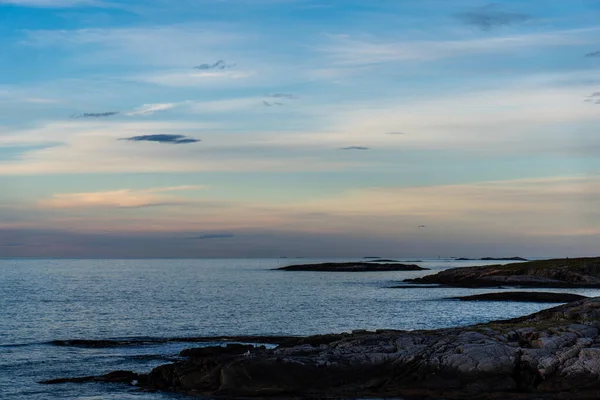 Das Meer Küstennähe Mit Dem Himmel Hintergrund Bei Sonnenaufgang — Stockfoto