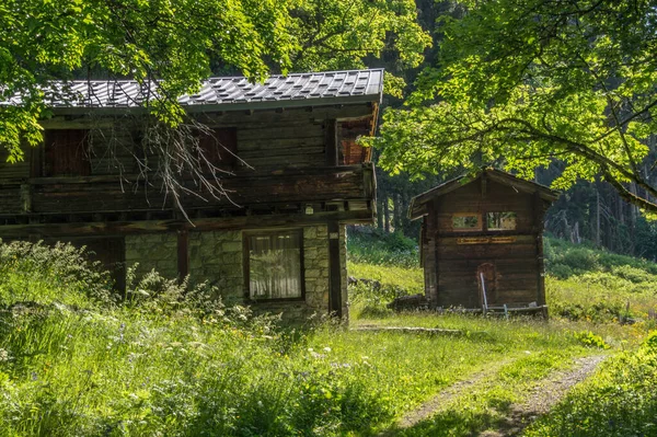 Una Casa Legno Trelechamp Chamonix Francia — Foto Stock