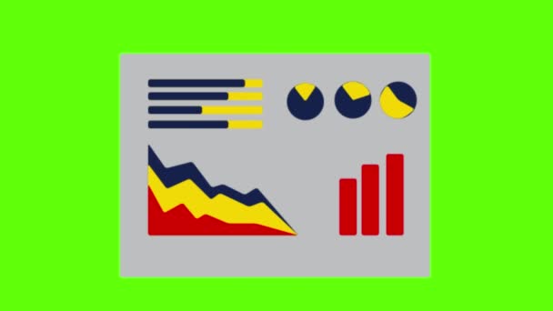 Ilustración Antecedentes Financieros Empresariales — Vídeos de Stock