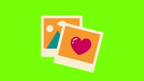 Illustration Photos Icon Sign — стоковое видео