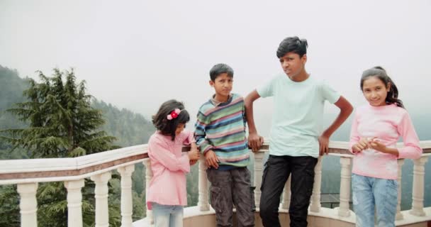 Group Happy Indian Children — Wideo stockowe
