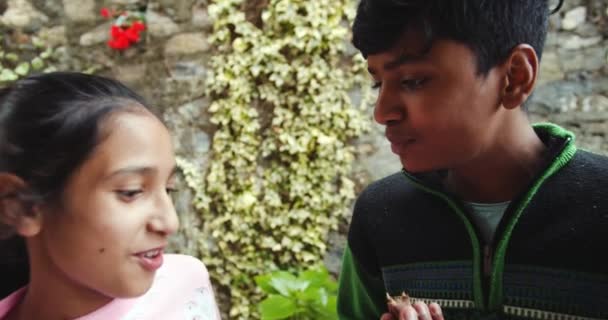 Group Happy Indian Children — Stok video